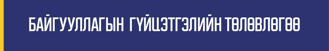 Байгуллагын гүйцэтгэлийн төлөвлөгөө